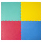 Puzzle Podea, Model Multicolor, Set 4 Bucăți, Dimensiuni 63x63cm, Material Spumă EVA, Oem