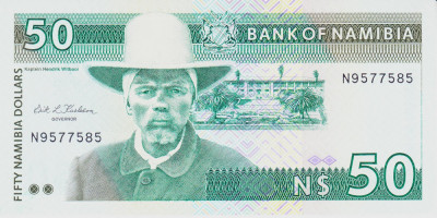 Bancnota Namibia 50 Dolari (1993) - P2 UNC foto