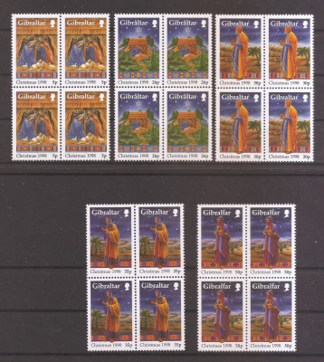 Gibraltar 1998 &amp;ndash; Craciun (in bloc de 4), MNH foto