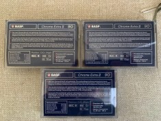 Lot 3 Casete BASF Chrome Extra II CrO2 - Inregistrate o singura data - 36 foto