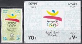 Egipt 1992 - Jocurile Olimpice - Barcelona, Serie + Colita NDT, MNH