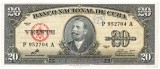 Cuba 20 Pesos 1960 P-94 Seria 952704