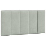 Cumpara ieftin Perna pentru tablie de pat Hanko gri deschis, 100 cm, catifea