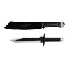 Set Cutit Vanatoare First Blood + Maceta Rambo, Teaca, IdeallStore&reg; , Otel Inoxidabil, 56.5cm
