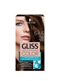 Vopsea de par permanenta Gliss Color, 5-65 Saten Castaniu, 143 ml