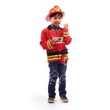 Set costum si accesorii pompier pentru copii, BigJigs Toys