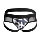 Chiloti C4M Mixed Jockstrap, Camuflaj, M, Negru, Cut4men