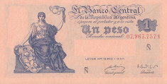 Bancnota Argentina 1 Peso L.12.962 Y 13.571 (1951) - P262 UNC foto