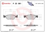 BREMBO P 23 081 PRIME LINE set placute frana disc