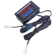 Termometru afisaj dublu panou universal auto moto velo centrala 5-28V -50/ 125gC
