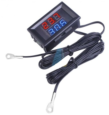 Termometru afisaj dublu panou universal auto moto velo centrala 5-28V -50/ 125gC foto