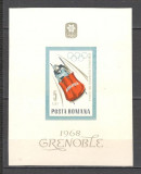Romania.1967 Olimpiada de iarna GRENOBLE-Bl. ZR.272, Nestampilat