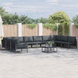 vidaXL Set de canapele pentru grădină 11 pcs Antracit Oțel