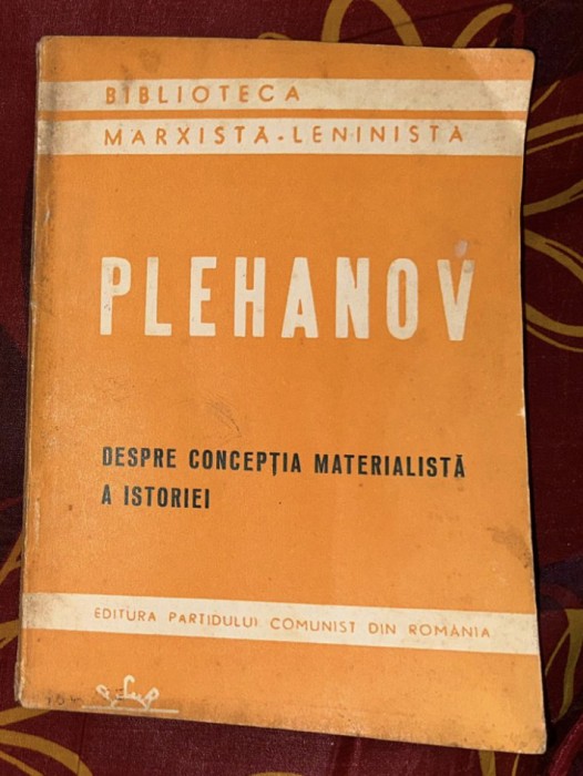 Despre conceptia materialista a istoriei G.V. Plehanov