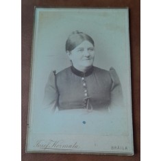 Fotografie pe carton, femeie, inceput de secol XX