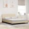 vidaXL Cadru de pat fără saltea, crem, 160x200 cm, textil 3310473