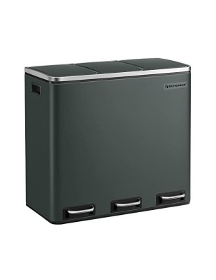 Cos pentru reciclare, 3 x 18L, Soft-Close, Negru, LTB54GS, 61 x 31 x 56 cm foto