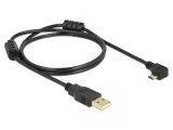 Cablu USB 2.0 A la Micro B 90&deg; DELOCK, 1m, negru