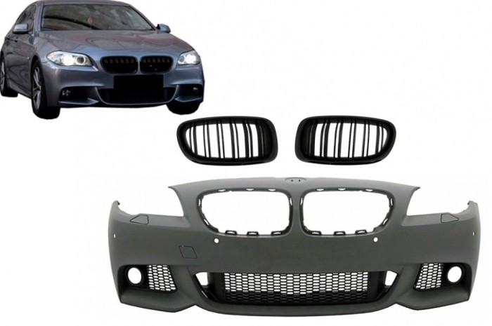 Bara Fata cu Grile Centrale BMW Seria 5 F10 F11 Non LCI (07.2010-2013) Sedan Touring M-Technik Design Performance AutoTuning