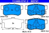 ATE 13.0460-5741.2 set placute frana,frana disc