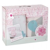 Set de pat Comfi-Dreams Lovebirds 843022, pentru bebelusi, 2 piese