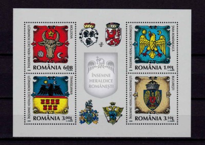 RO 2008 LP 1816b &amp;quot;Insemne Heraldice Romanesti&amp;quot;, colita 437 ,MNH foto