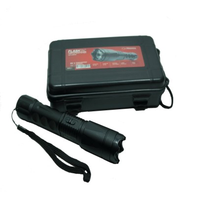 Electrosoc autoaparare cu lanterna, full metal, Piranha, 3.800.000 V foto