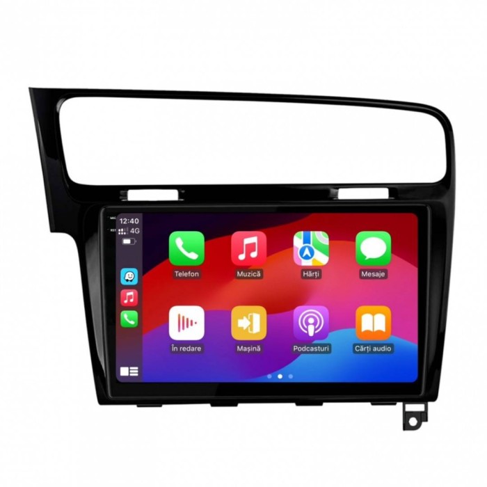 Navigatie 2K Volkswagen Golf 7 4GB RAM Android 13 Octacore Slot Sim 4G DSP GPS Wi-FI Carplay Android Auto USB Bluetooth Waze Touchscreen 10.36 Inch