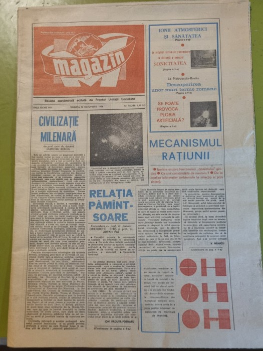 ziarul magazin 16 octombrie 1976-descoperirea termelor romane de la pietroasa