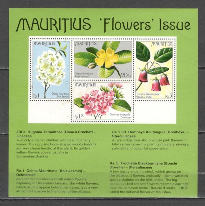 Mauritius.1977 Flori-Bl. DF.112