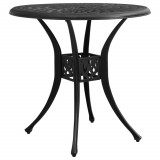 Gossi masa de gradina, negru, 78x78x72 cm, aluminiu turnat
