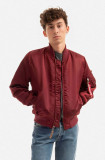 Alpha Industries geacă bomber ALPHA INDUSTRIES MA-1 VF bărbați, culoarea bordo, de tranziție 191118.184-maroon