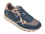 Pantofi sport PEPE JEANS bleumarin, MS40049, din material textil si piele naturala