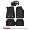 Covorase Auto TeamCar&reg; Tip Tavita Compatibile Jeep Wrangler JK (2007&ndash;2018) Negru Material Rezistent, Cauciuc