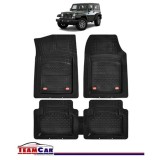 Covorase Auto TeamCar&reg; Tip Tavita Compatibile Jeep Wrangler JK (2007&ndash;2018) Negru Material Rezistent, Cauciuc