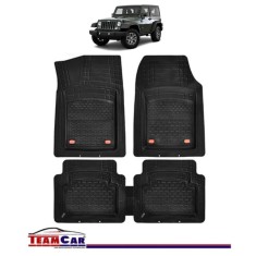 Covorase Auto TeamCar&reg; Tip Tavita Compatibile Jeep Wrangler JK (2007&ndash;2018) Negru Material Rezistent