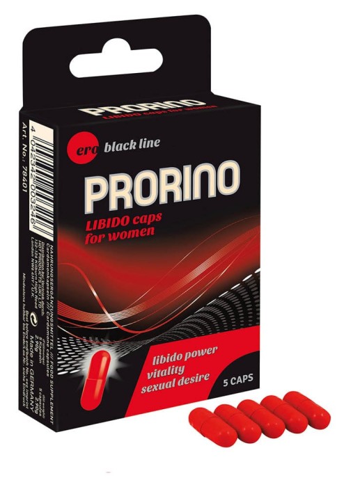 Prorino Black Line - Capsule pentru Creșterea Libidoului la Femei, 5 caps.