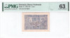 Bancnota 1 Leu 1915, Guvernator, Grad PMG 63 Necirculat, Colecție Numismatică