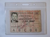 Permis de intrare/legitimație serviciu &icirc;ntreprindere comunistă 1981, Romania de la 1950, Documente, Alb