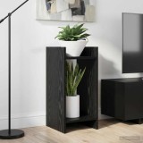 vidaXL Suport pentru plante cu raft Stejar Negru 30 x 30 x 60 cm 899597