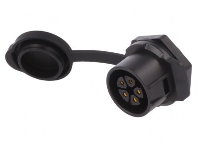 Conector Circular 5 PIN Aurit Soclu 20-02 Mamă foto