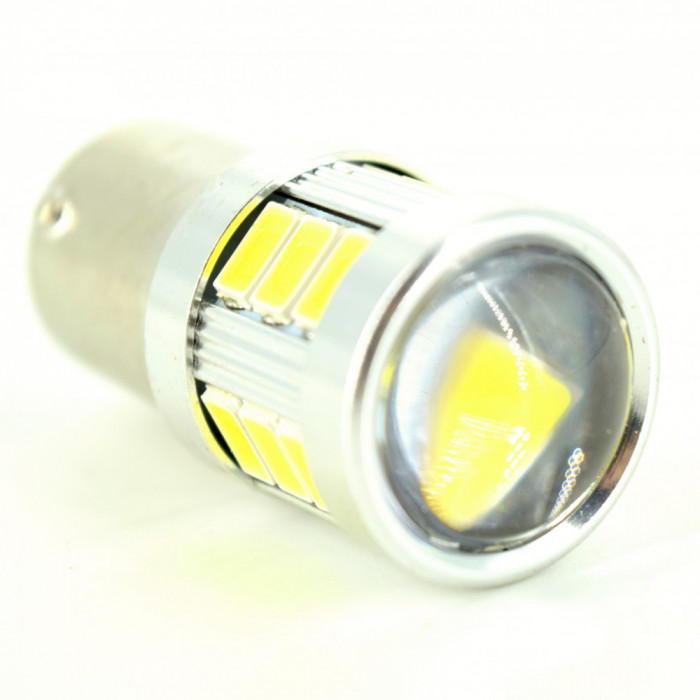 Bec O Faza TV BA15S 5630 18SMD Alb CanBus 9V-30V Nonpolar JSUN09 080817-5