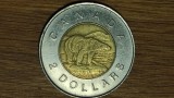 Canada - moneda de colectie bimetal - 2 dolari / dollars 1996 cu ursi polari / Elisabeta II, America de Nord