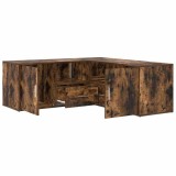 Dulap coltar, stejar fumuriu, 200x40x45 cm, lemn prelucrat