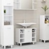 Gossi dulap de baie, alb extralucios, 60x32x53,5 cm, lemn prelucrat