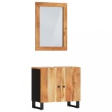 Cumpara ieftin Set mobilier de baie, 2 piese, lemn masiv de acacia