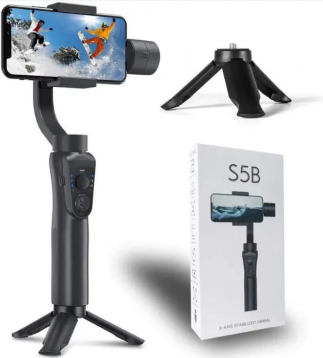 Stabilizator imagine &icirc;n 3 axe, Gimbal S5B, 4000 mAh bluetooth.