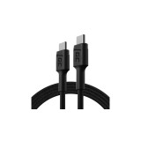 Green Cell GC PowerStream USB-C - USB-C 120cm Power Delivery (60W) 480 Mbps QC 3.0 Cablu de date și &icirc;ncărcare QC 3.0