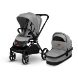 Carucior 2 in 1 Lionelo Mika cu landou si carucior sport Grey Stone 22 kg