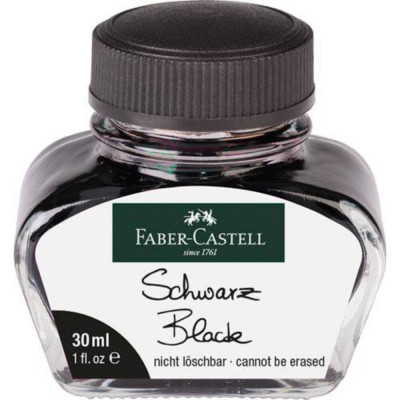 Calimara cu Cerneala Faber-Castell, Neagra, 30ml, Cerneala Stilou, Cerneala pentru Stilou, Cerneala Calimara Stilou, Cerneala de Stilou, Cerneala pent foto